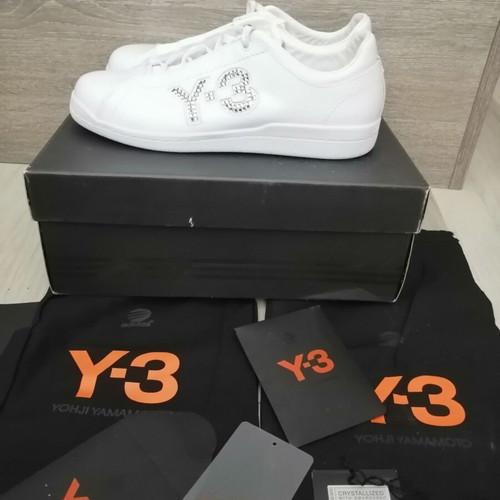 Y-3 sneakers with Swarovski crystals new, white