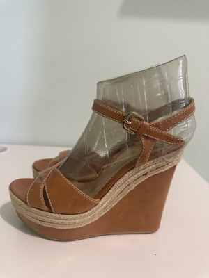 Premium Leather Wedges Haris Kazakos used, beige, size 38