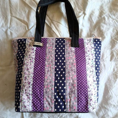 Handmade patchwork handbag multicolored new