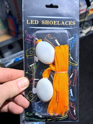 Led shoelaces orange new