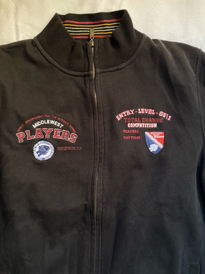 College jacket used, brown, size M