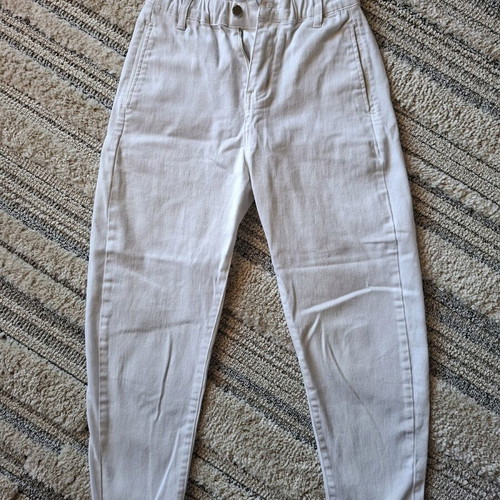 White denim pants like new, size S/M, cotton