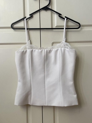 Zara corset like new, white, size S