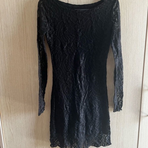 Women's dress with lace like new, black, size S