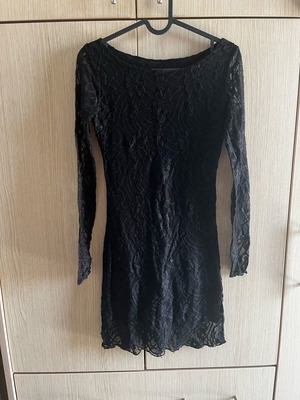 Women's dress with lace like new, black, size S