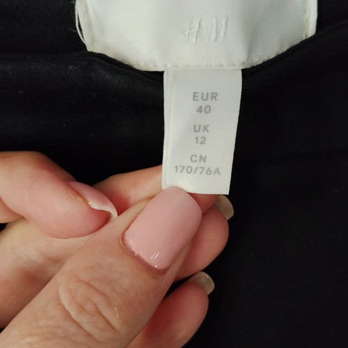 H&M black fabric pants like new, size L 40 12, summer style