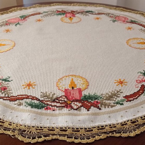 Handmade embroidery with Christmas theme like new