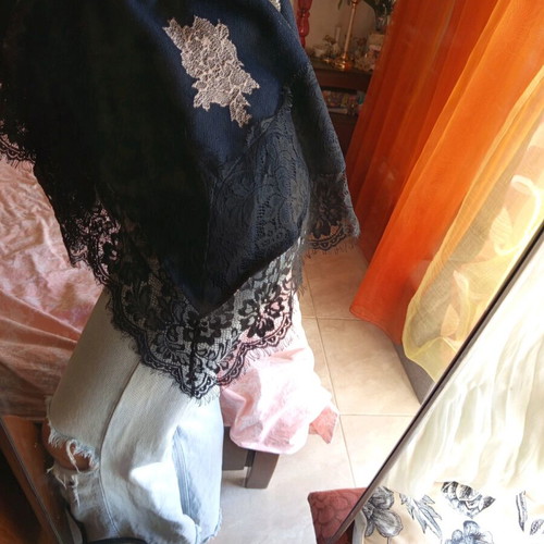 long jacket with lace