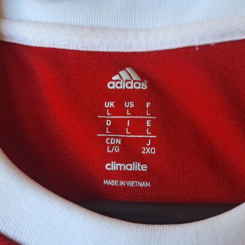 Denmark DBU Football Jersey Adidas Climacool 2014-2015 Size L like new