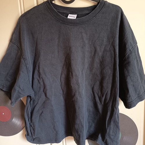 Bershka Short Sleeve Woman's Blouse Like New Black and Grey