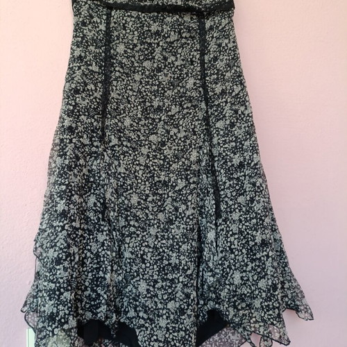 Motivi floral midi dress like new, black with white pattern