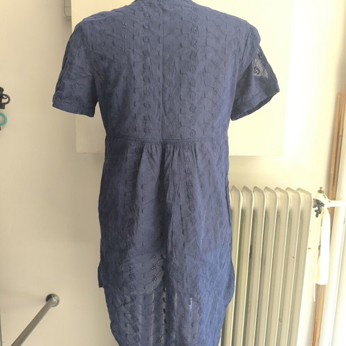 Ovs cotton dress size M like new, dark blue with floral pattern