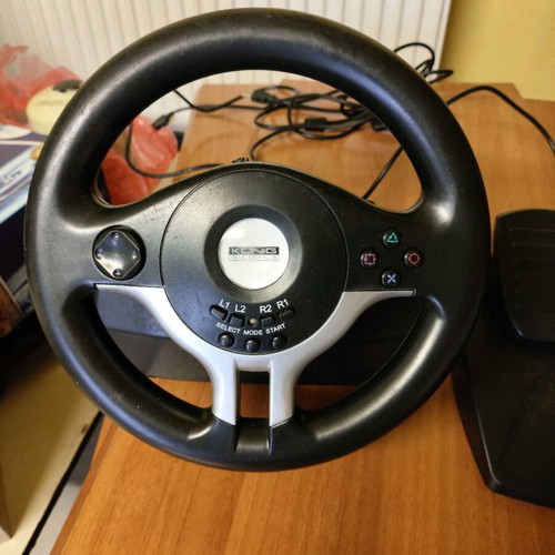 PS2 steering wheel used