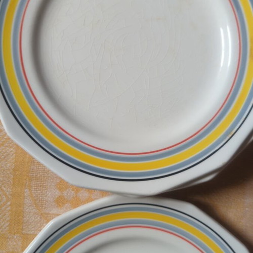 Primula set used plates, platter and salad bowl