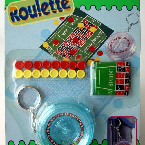 Vintage 90's Roulette Keychain Casino Game HP New