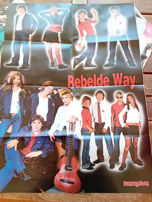Rebelde Way collectible posters and stickers like new, set of 5