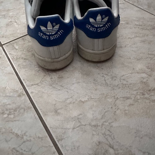 Adidas Stan Smith sneakers used, size 35.5, white and blue