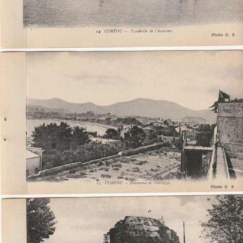 Αναμνηστικό λεύκωμα Corfou μεταχειρισμένο με 24 καρτ ποστάλ από την Κέρκυρα