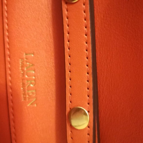 Ralph Lauren crossbody bag, orange leather, new with tag