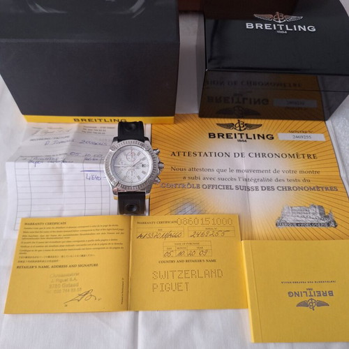 Breitling Super Avenger Chronograph watch like new, full set