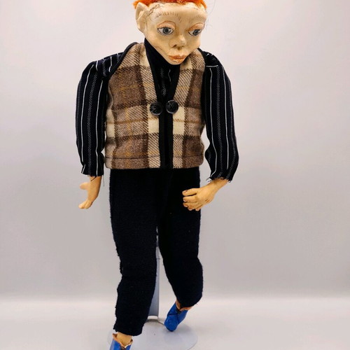 Antique handmade doll Quasimodo from Notre Dame used