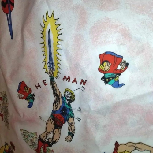 He-Man Master of the Universe fabric Greek 1980s