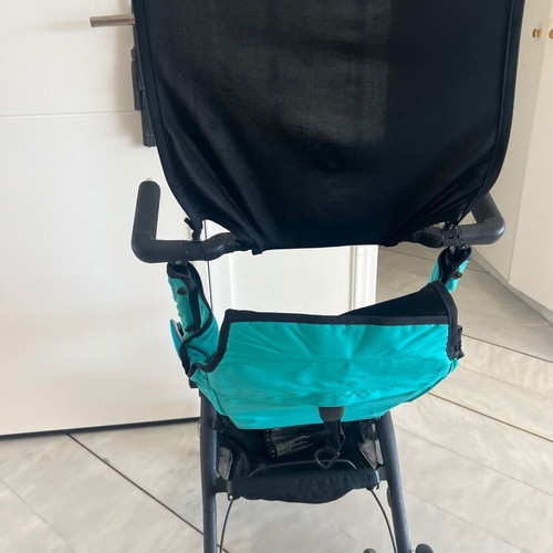 Gb Pockit Ultra-Compact Stroller used, teal Caribbean Blue