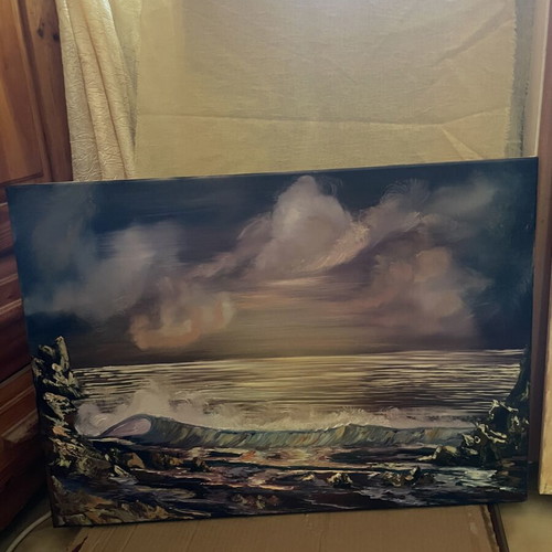 Oil painting on wood or fabric 70x50 cm