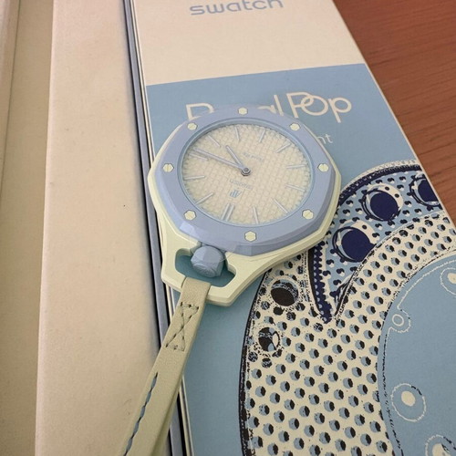 AP x Swatch Royal Pop Blaue Acht watch new, turquoise