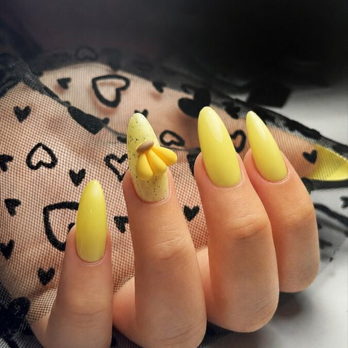 Press on nails new, yellow color