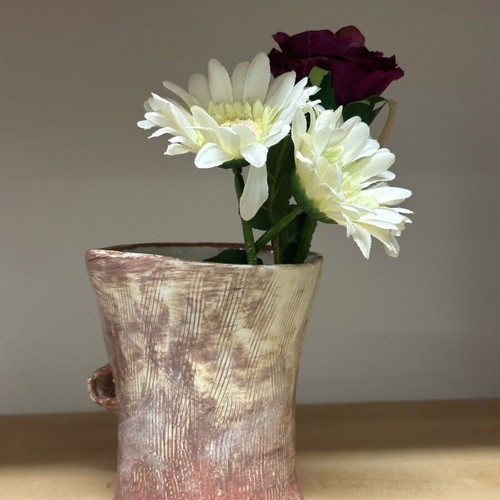 Handmade Ceramic Vase Love Art & Animals New