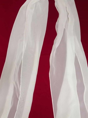 Scarf new, color ecru, 0.45x1.90