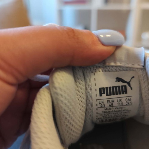 Puma Urban Plus CV men's fabric shoes size 45 like new, white and black