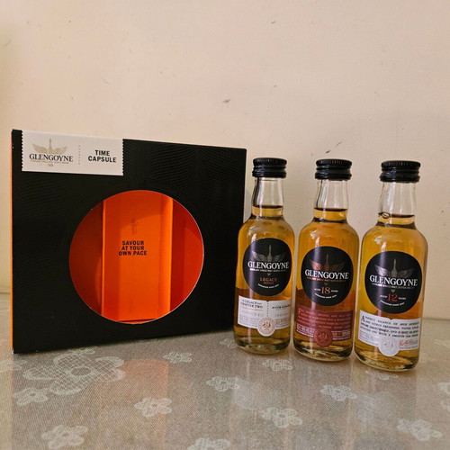 Glengoyne Triple set 12yo, 18yo and Legacy whisky miniature new