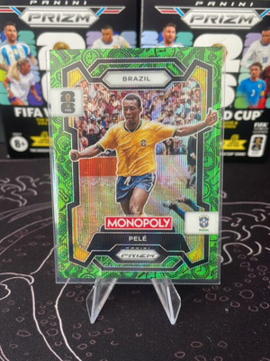 Κάρτα 2026 Panini Prizm Monopoly World Cup Green Wave Pele σαν καινούργιο