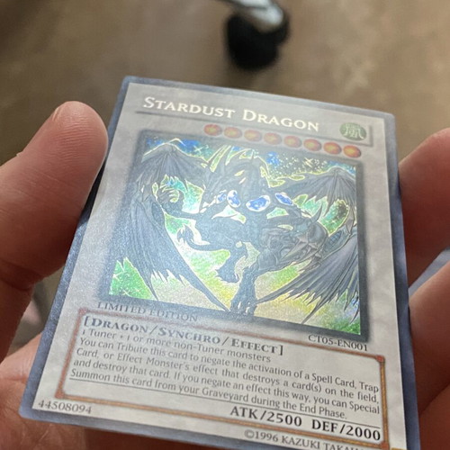 Stardust Dragon secret rare Yu-Gi-Oh! card CT05-EN001