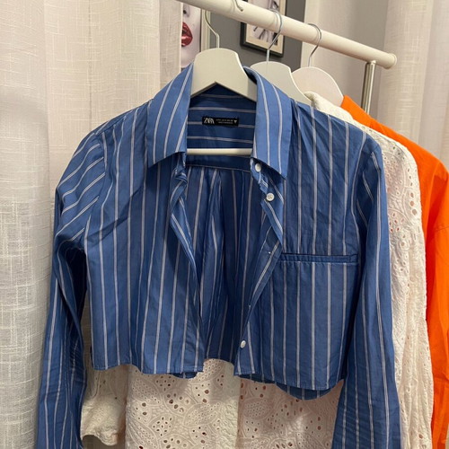 Zara blue shirt like new, size S