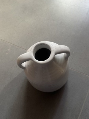Ceramic vase 20cm height white glossy like new