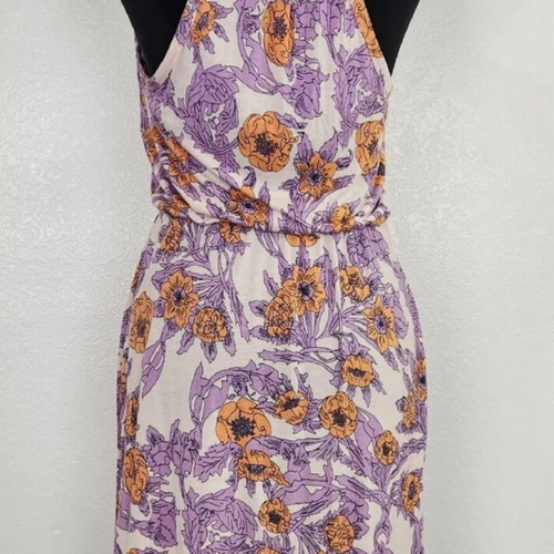 H&M Purple Floral Sleeveless Tank Top Dress, Size XS