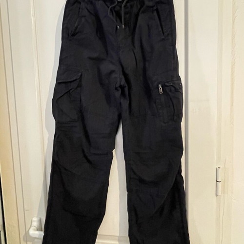 Gap Kids cargo pants lined like new, age 14-16, navy and grey