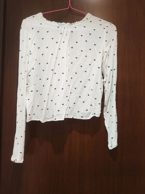 Bershka shirt like new, black and white, size XS