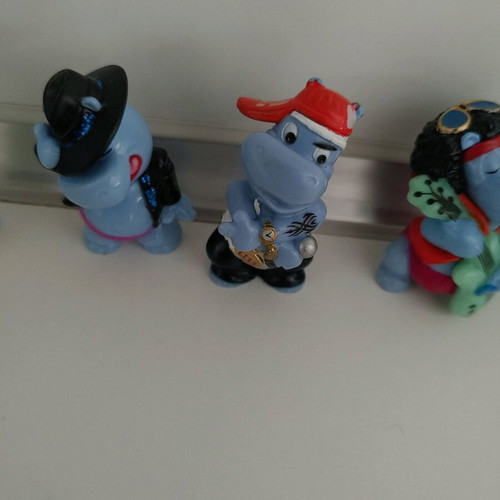 Kinder Happy Hippo Company collectible series used, 7 figures