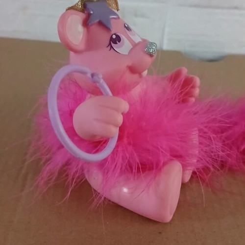 Fluffy Surprise Bear vintage παιχνίδι μεταχειρισμένο, ροζ, μοντέλο 1998