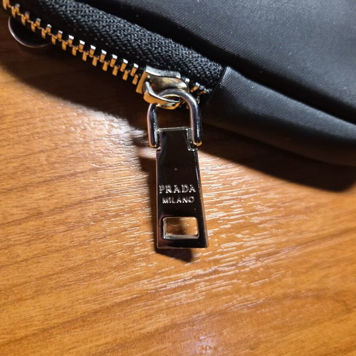 Prada black mini wallet pouch