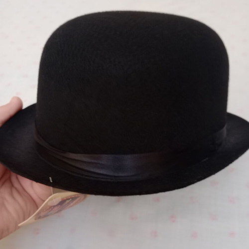 Charlie Chaplin style carnival hat new, black color