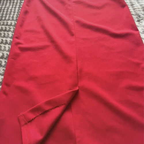 Crop top and midi skirt set red like new