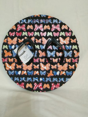 Ferre flip flops new, black, size 36