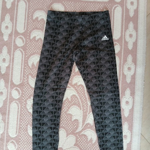 Adidas leggings for girl 11-12 years like new, black and grey