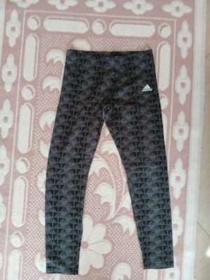 Adidas leggings for girl 11-12 years like new, black and grey