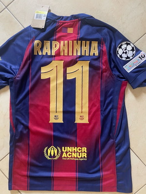 Barcelona Home Shirt 2025/26 Raphinha Νέο, Μέγεθος S